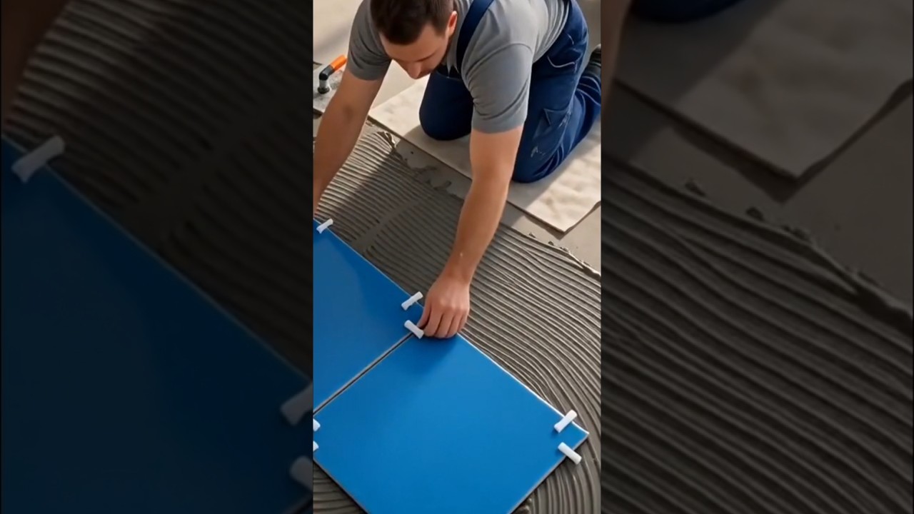 Colorful Tile Floor Transformation 😍✨ | Amazing Pattern Installation #Shorts