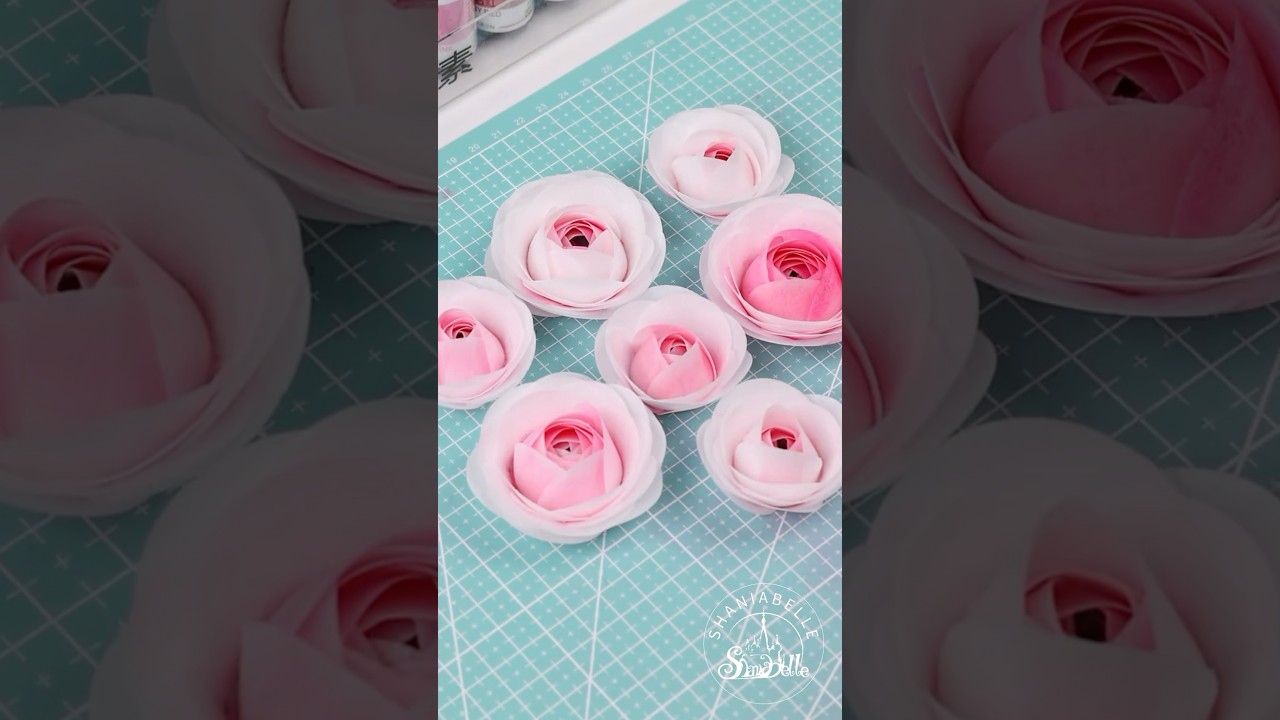 🌸Learn how to make beautiful wafer paper roses 🌹 Easy & elegant!#wafer #waferpaper #waferpaperflower
