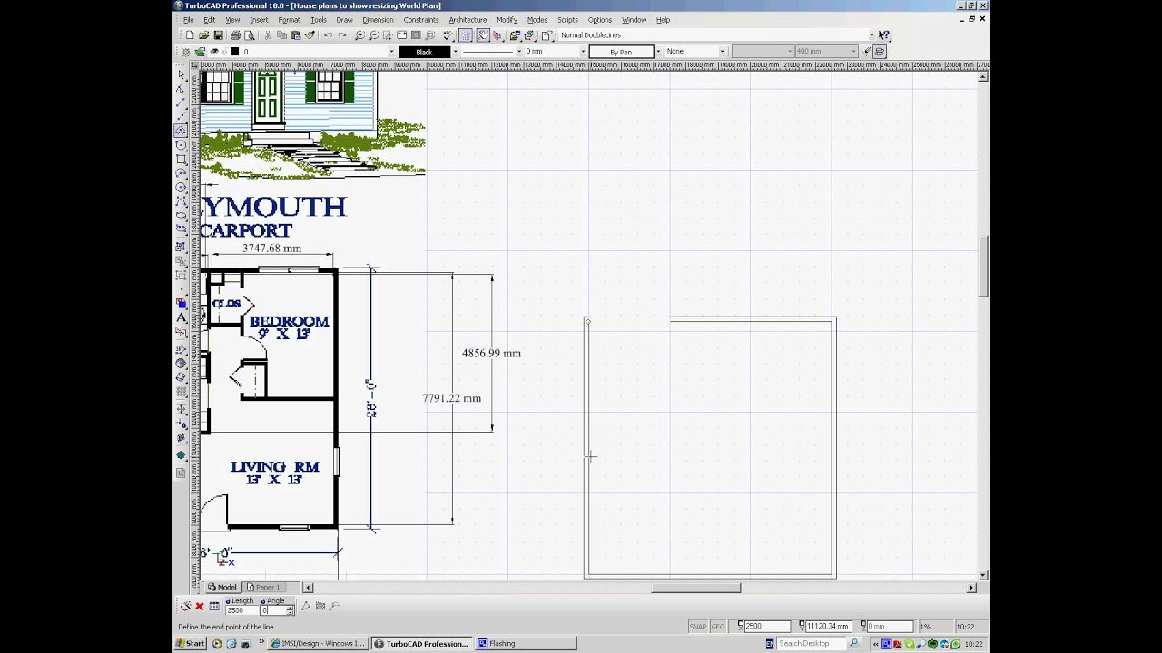 TurboCAD - Drawing House Plans 1