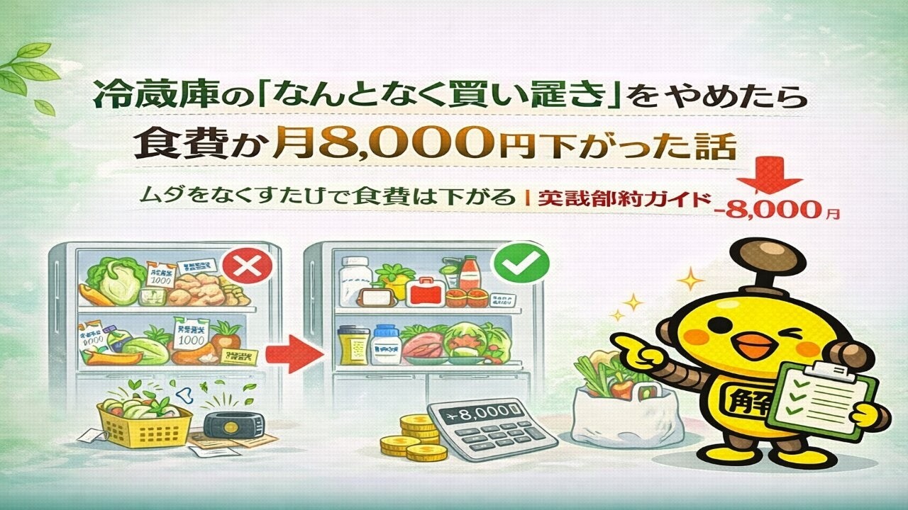 冷蔵庫の「なんとなく買い置き」をやめたら食費が月8,000円下がった話【実践節約ガイド｜2026年最新版】