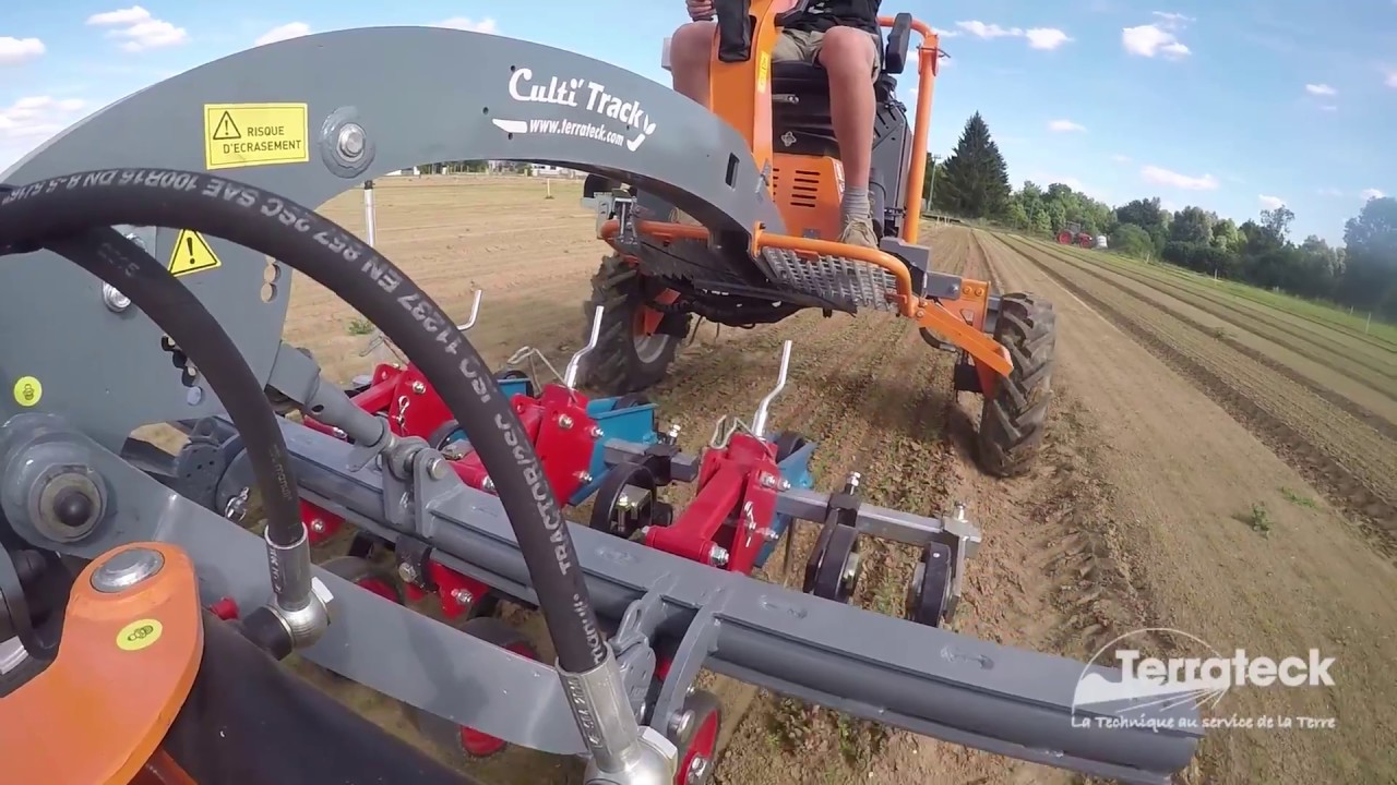 Terrateck - tool carrier precision weed control on double carrots row