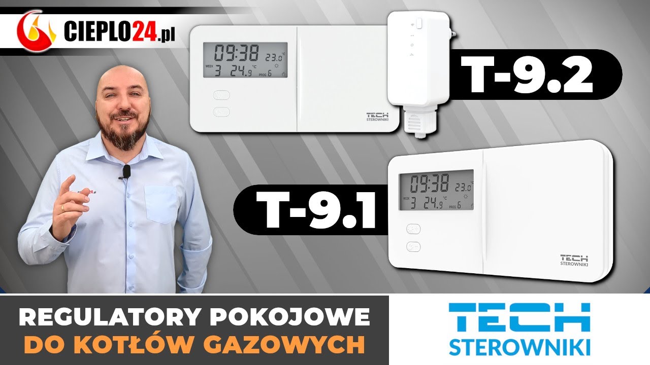Tech T-9.1 czy T-9.2? Porównanie prostych regulatorów pokojowych do kotła gazowego | cieplo24