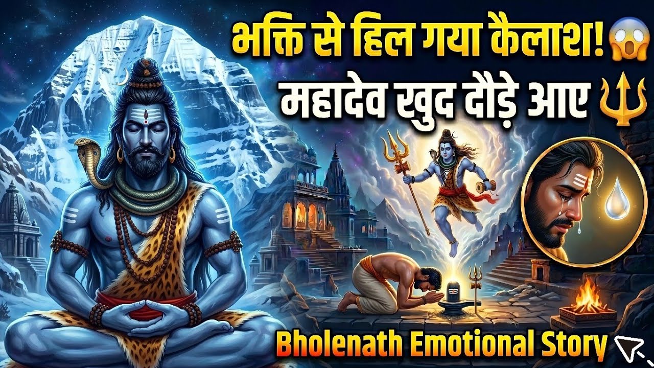 Bhakti se hila jab Kailash | 🔥 Bhaage-bhaage aaye Mahadev 🔱 भोलेनाथ की सबसे भावुक कहानी 😭