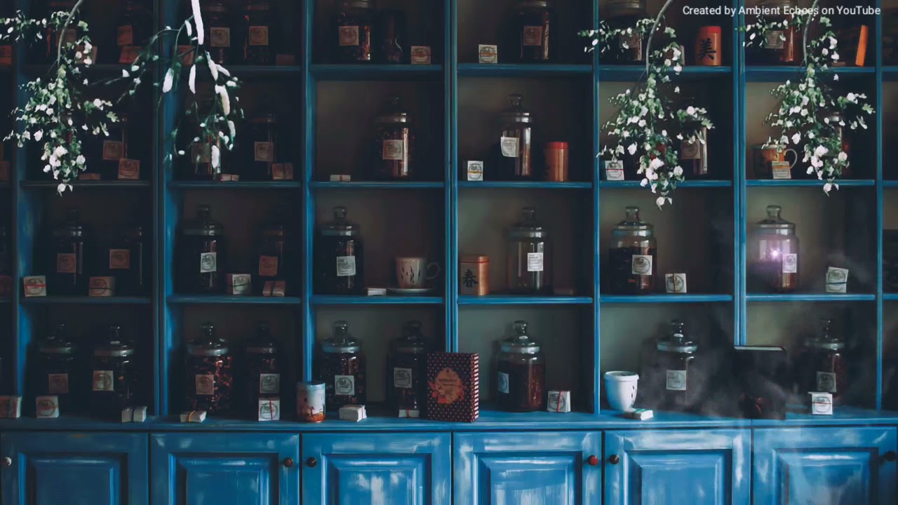 The Magical Tea Shop ASMR | Tarot Readings and Tea Ambience | 4 hours crackling fire, clinking china
