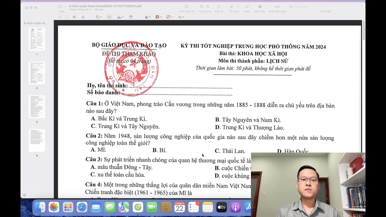 [2024] GIẢI CHI TIẾT ĐỀ THI THAM KHẢO MÔN LỊCH SỬ NĂM 2024 CỦA BỘ GIÁO DỤC VÀ ĐÀO TẠO