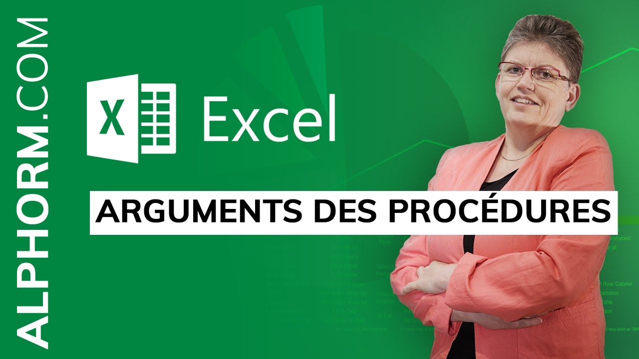 Formation EXCEL 2016 VBA: Perfectionnement | Arguments des procédures