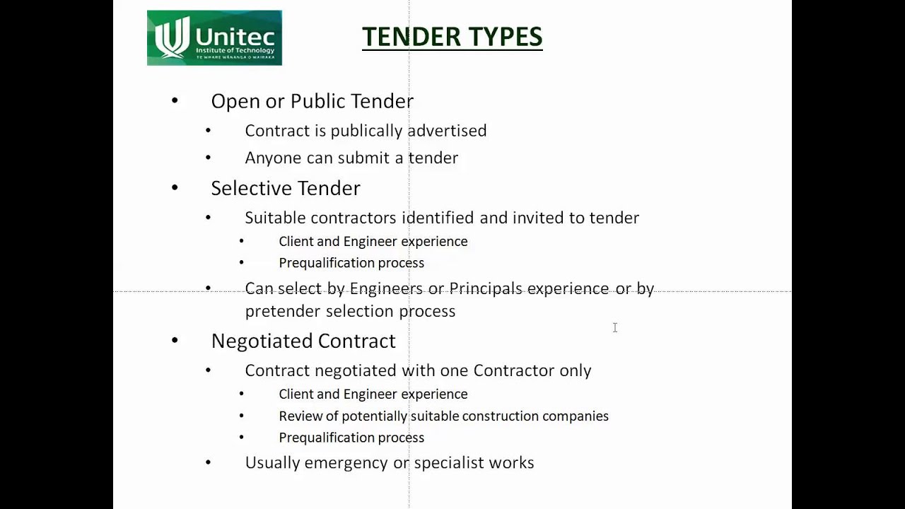 EM8b   Tender Types