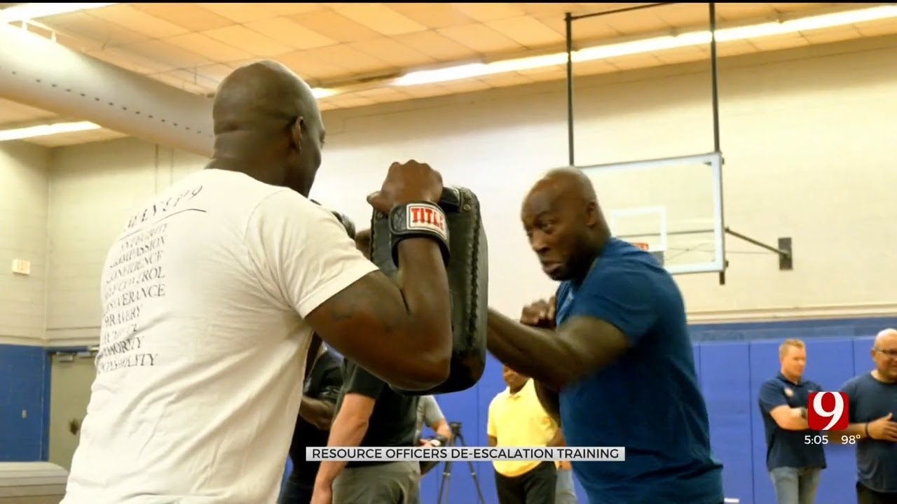 Oklahoma City School Resource Officers Train On De-Escalation, Control, Defensive Techniques