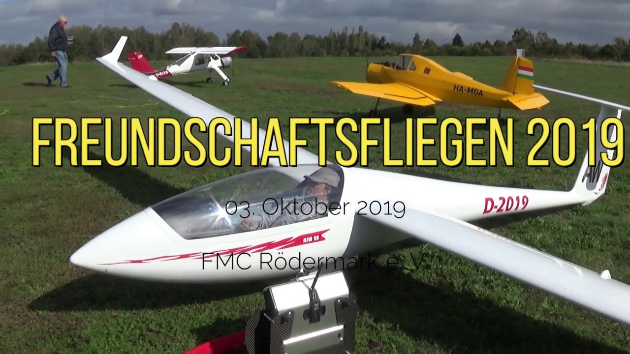 RC ASW 20 AND CMELAK Z-37 (Freundschaftsfliegen FMC Rödermark 2019)