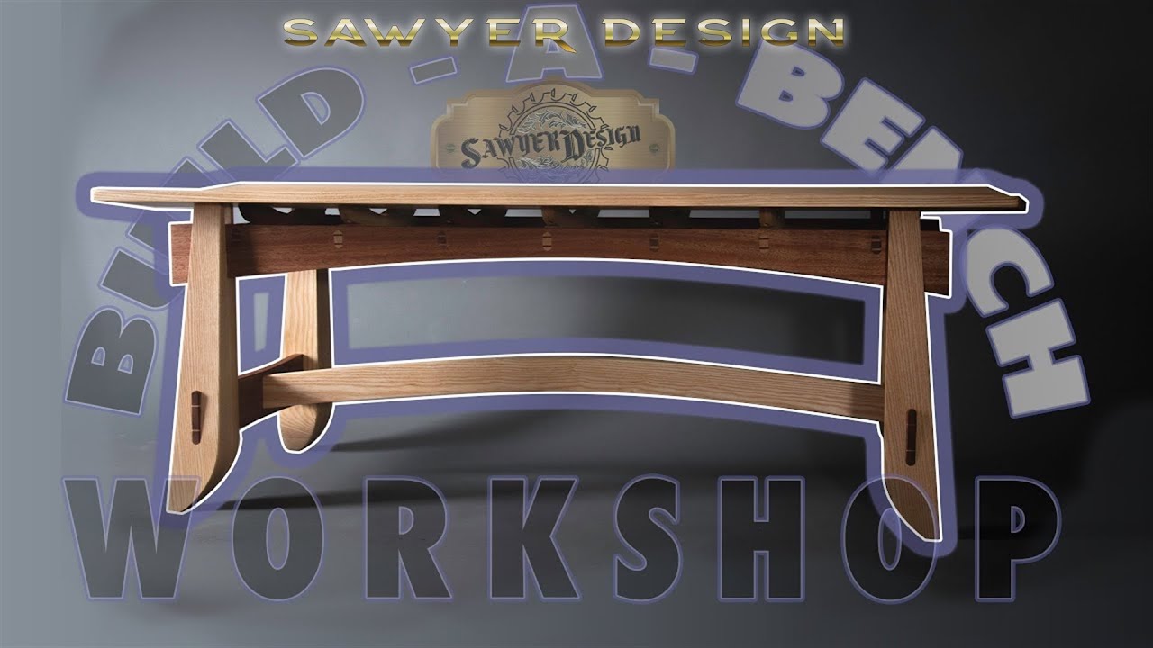 Craftsman Style Bench Build - Through Joinery Split Seat- How To Woodworking Technique