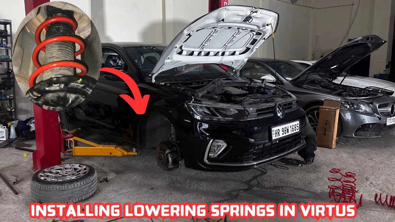 Vw Virtus 2025: My Virtus Got New Lowering Springs - एक दिक्कत हो गई 😭 | Volkswagen Virtus Modified