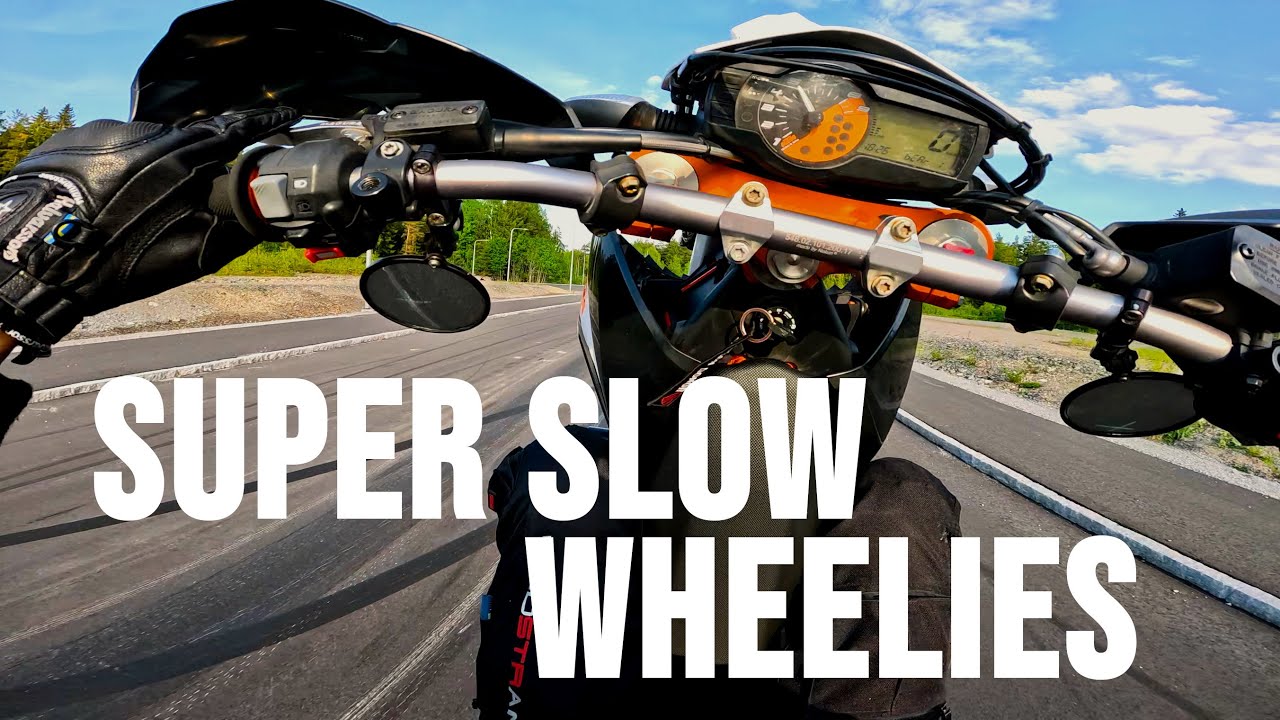 Wheelie practice Part 7 | 1st gear wheelies | KTM 690 SMCR