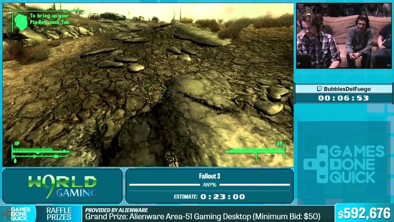 Fallout 3 by BubblesDelFuego in 21:11 - Summer Games Done Quick 2015 - Part 127