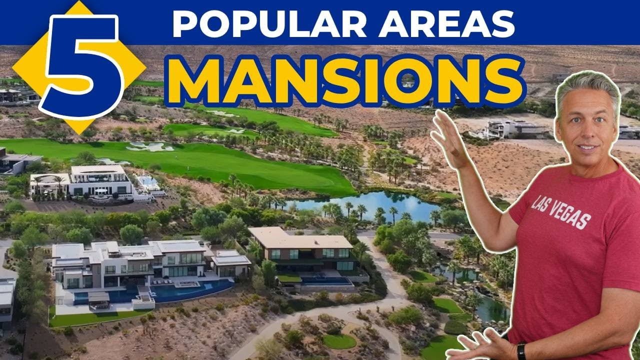 Las Vegas MANSIONS 5+ Best Neighborhoods in Las Vegas for Most Expensive Homes : Drone 4K Videos