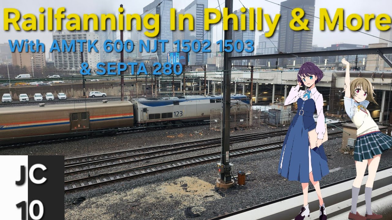 Philly Railfanning & More With NJT 1502 1503 SEPTA 280 & AMTK 600