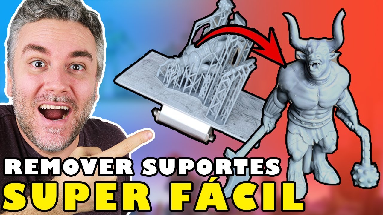 DICA de COMO REMOVER os SUPORTES da sua impress&atilde;o 3D com RESINA
