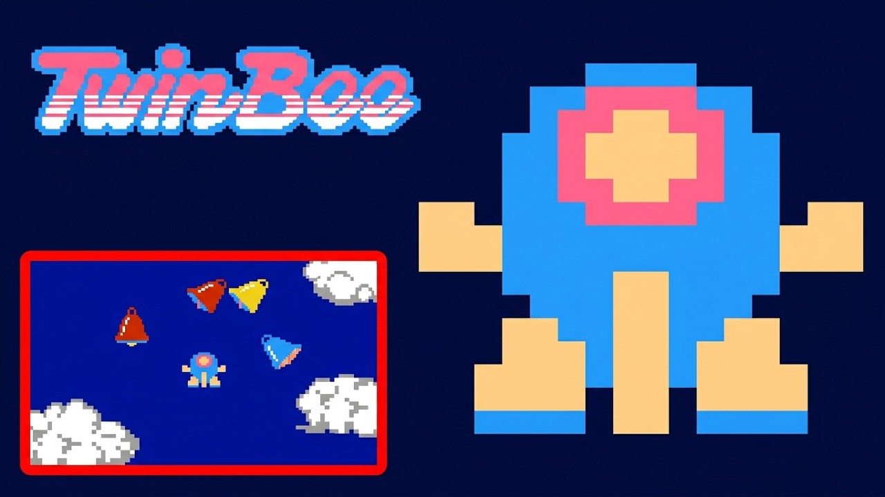 TwinBee (Famicom Disk System, 1988) – 2-Loop High Score Session (Single Player) 🔔☁️🌈