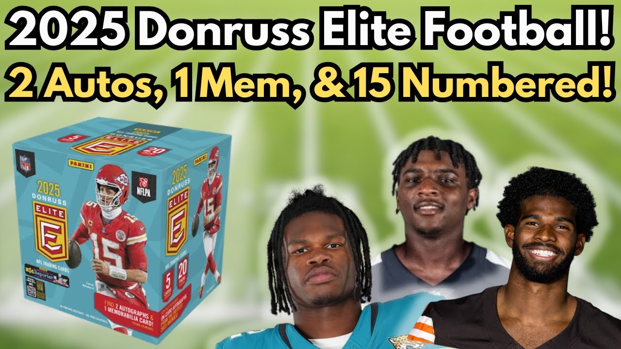 FIRST LOOK! 2025 Panini Donruss Elite NFL Football Hobby Box! 2 Autos, 1 Mem, & 15 Numbered!