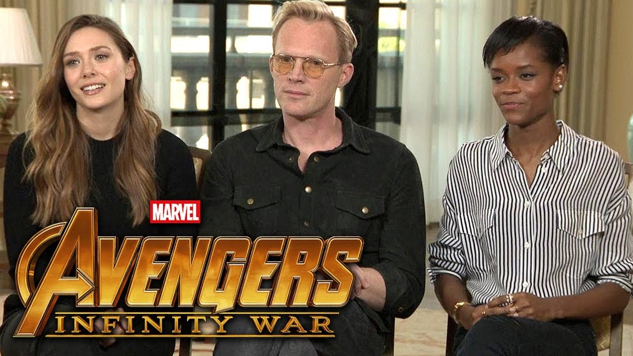 'Avengers: Infinity War': Elizabeth Olsen, Paul Bettany and Letitia Wright (FULL INTERVIEW)