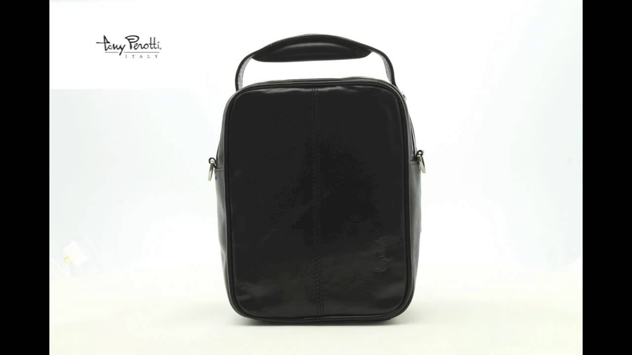 The Lugano Vertical Flap-Over Carry All Bag in Black item number PI200903BK