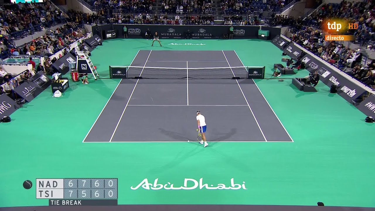 NADAL vs TSITSIPAS - Tie break último set + entrega trofeos Torneo exhibición Abu Dhabi 2019 (1080p)