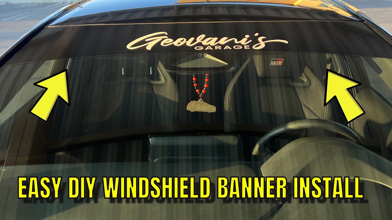 HOW TO INSTALL A WINDSHIELD BANNER ON GR COROLLA & 2023 COROLLA HATCHBACK WITH UPTURNPRINTS