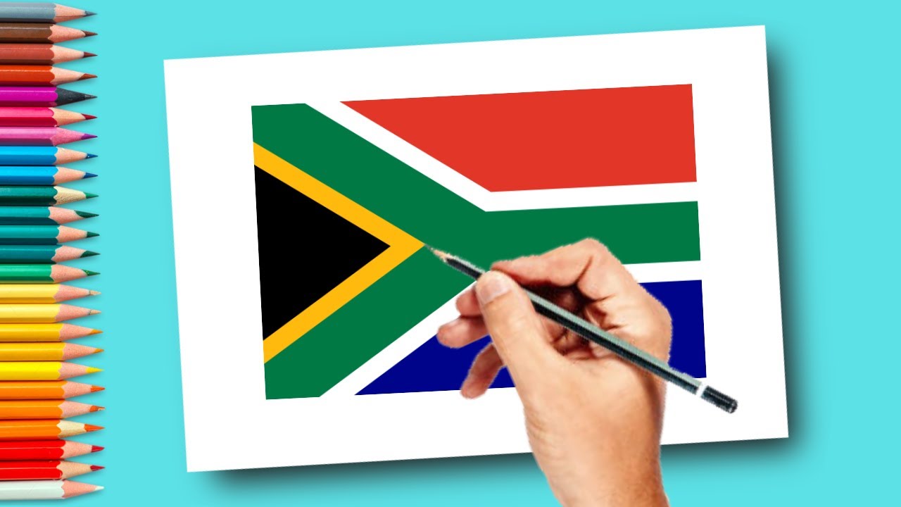 South africa flag / How to draw South Africa Flag easy