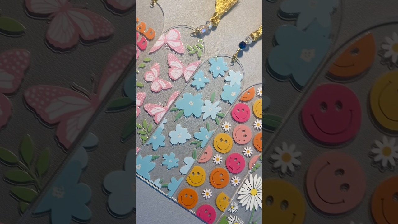 DIY bookmarks for under $15 📚 #hobbylobby #tiktoktrend #booktubeshorts #bookmarks #diycraft #diy