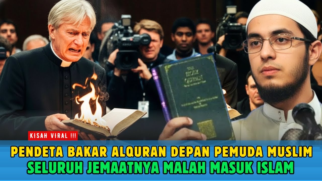 DUNIA GEMPAR ‼️ PENDETA INI BAKAR QURAN DI DEPAN PEMUDA MUSLIM, TAK DISANGKA JEMAATNYA MALAH MUALAF
