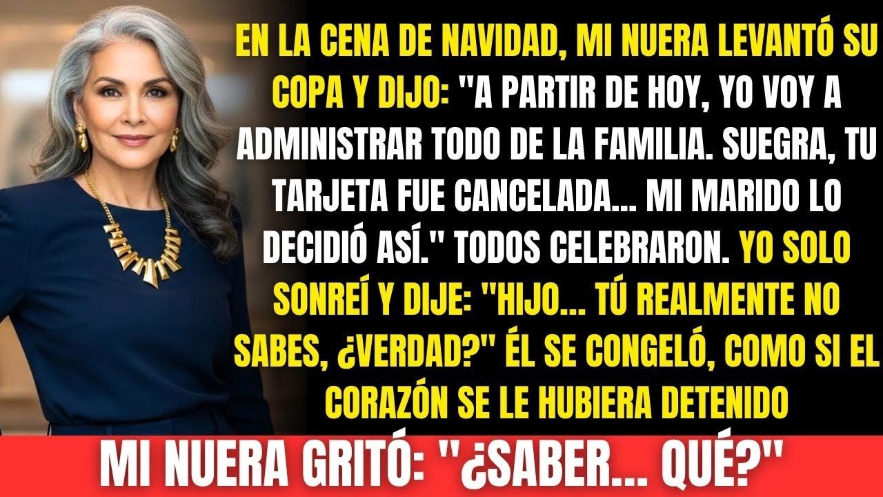 Mi nuera dijo que controlaría todo en la cena de Navidad. Yo sonreí “Hijo… ¿tú no sabes”