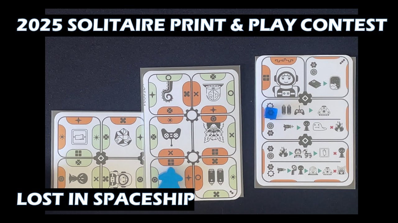 Настольная игра Lost in Spaceship из двух карт PnP для одиночной игры