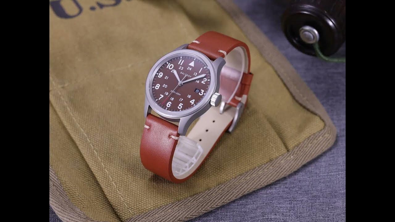 Must choose a mechanical move? check out this Baltany field watch with 10 years of battery life!