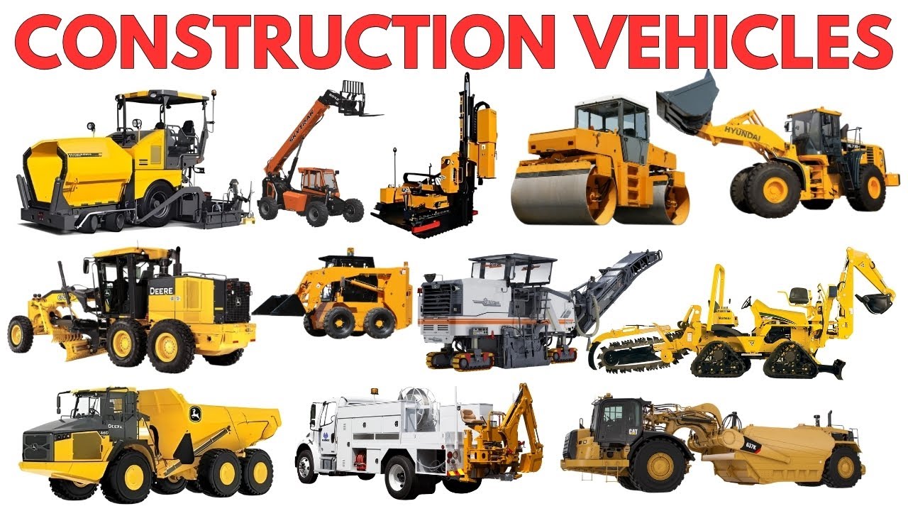 Construction Vehicles | Learn Types of Construction Machines | Learn Vehicle Names