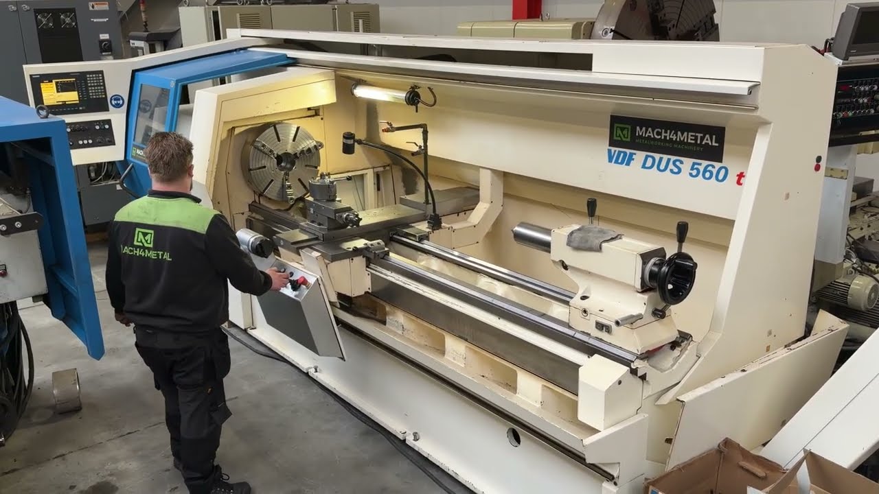 VDF Boehringer DUS 560 Ti Cycle Controlled CNC Lateh Drehmaschine Siemens Sinumrik Mach4Metal 9291 1