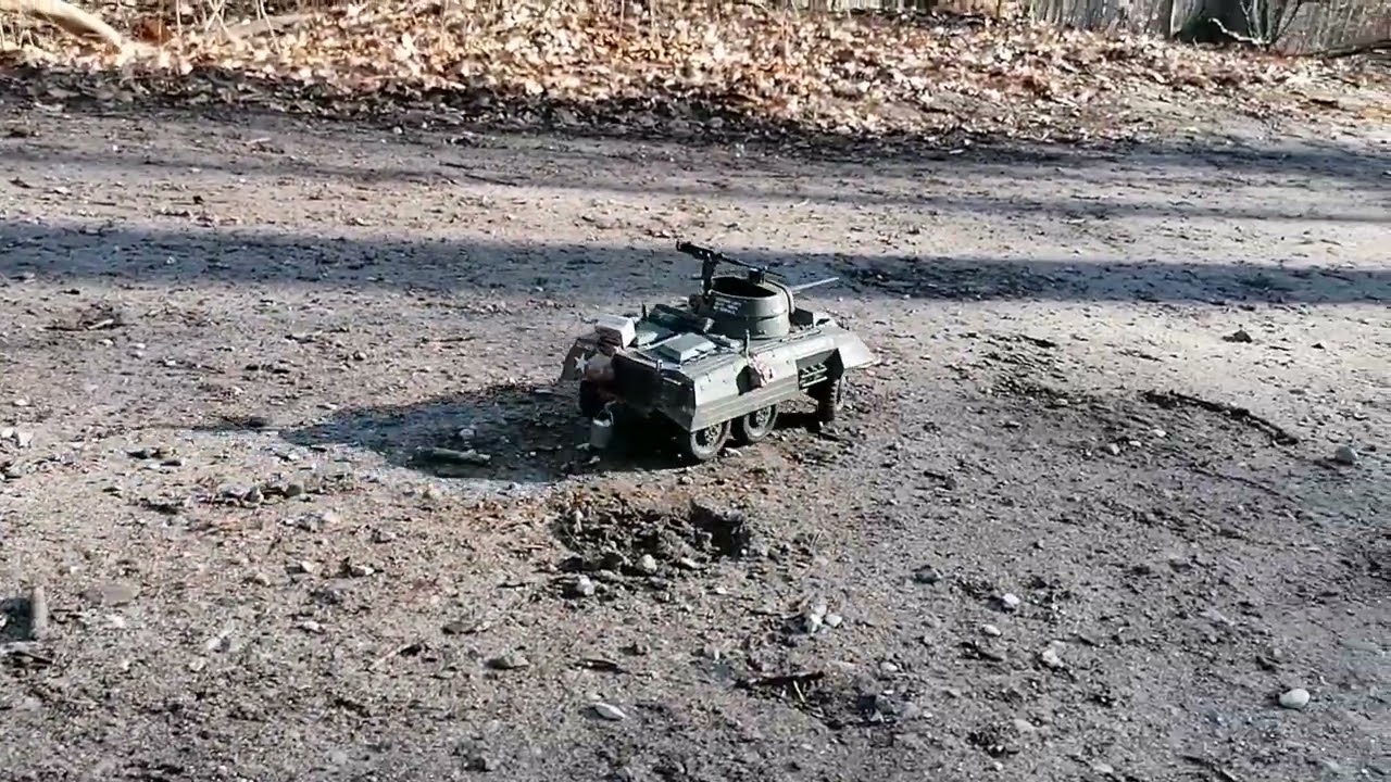 Andy's Hobby Headquarters Greyhound 1/16 model Kit converted to RC by RK-RC