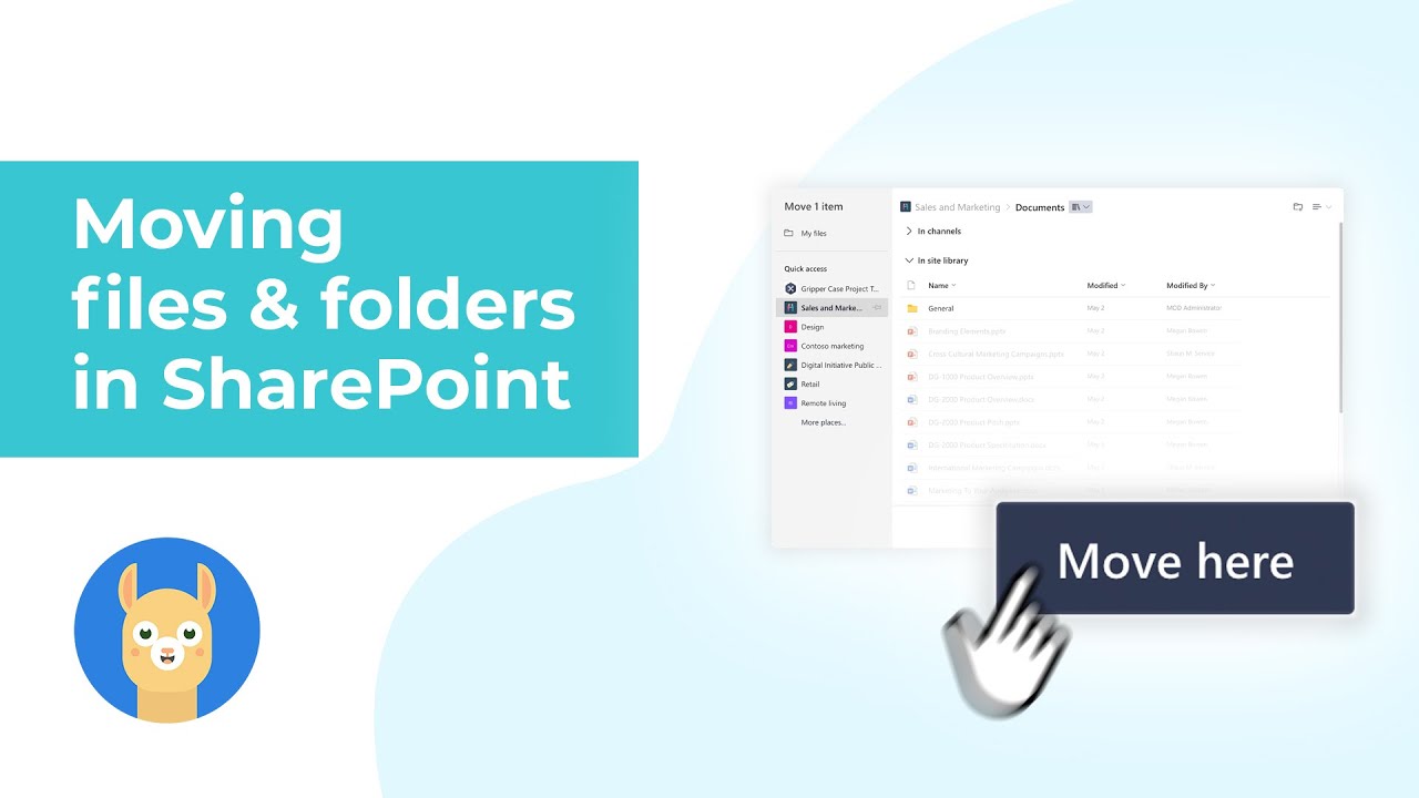 SharePoint: how to move files and folders