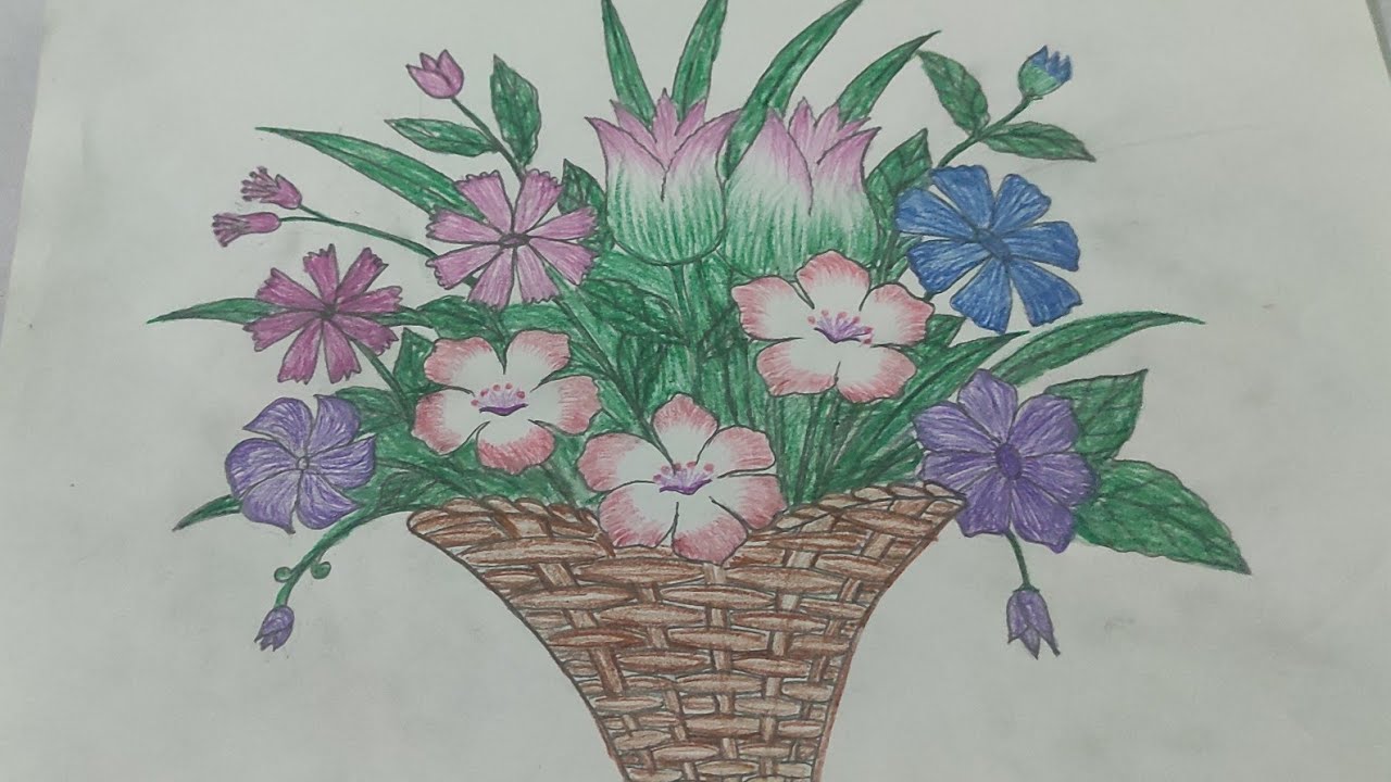 Flower bouquet Drawing। Drawing by Madhu।#drawing #beginnerarttips #easydrawing #arttrick #howtodraw