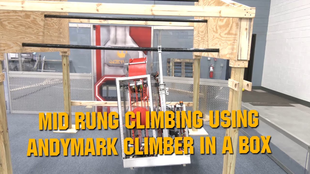 Level 2 Mid Rung Climb Using AndyMark Climber in a Box Robot in 3 Days The Bulldogs