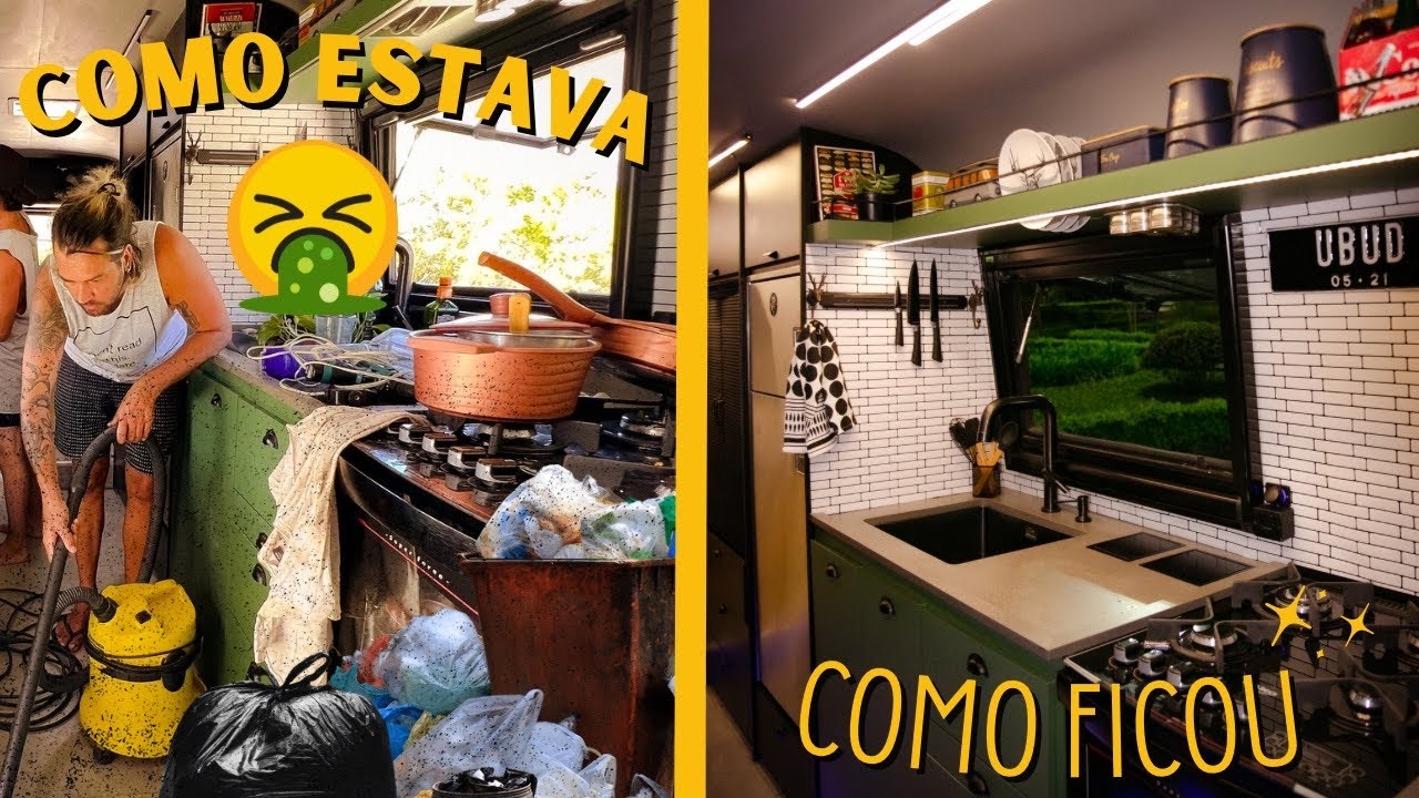 FAXINA PESADA ASMR NUM ÔNIBUS MOTORHOME 8 horas de muita limpeza! | BUSLIFEBR