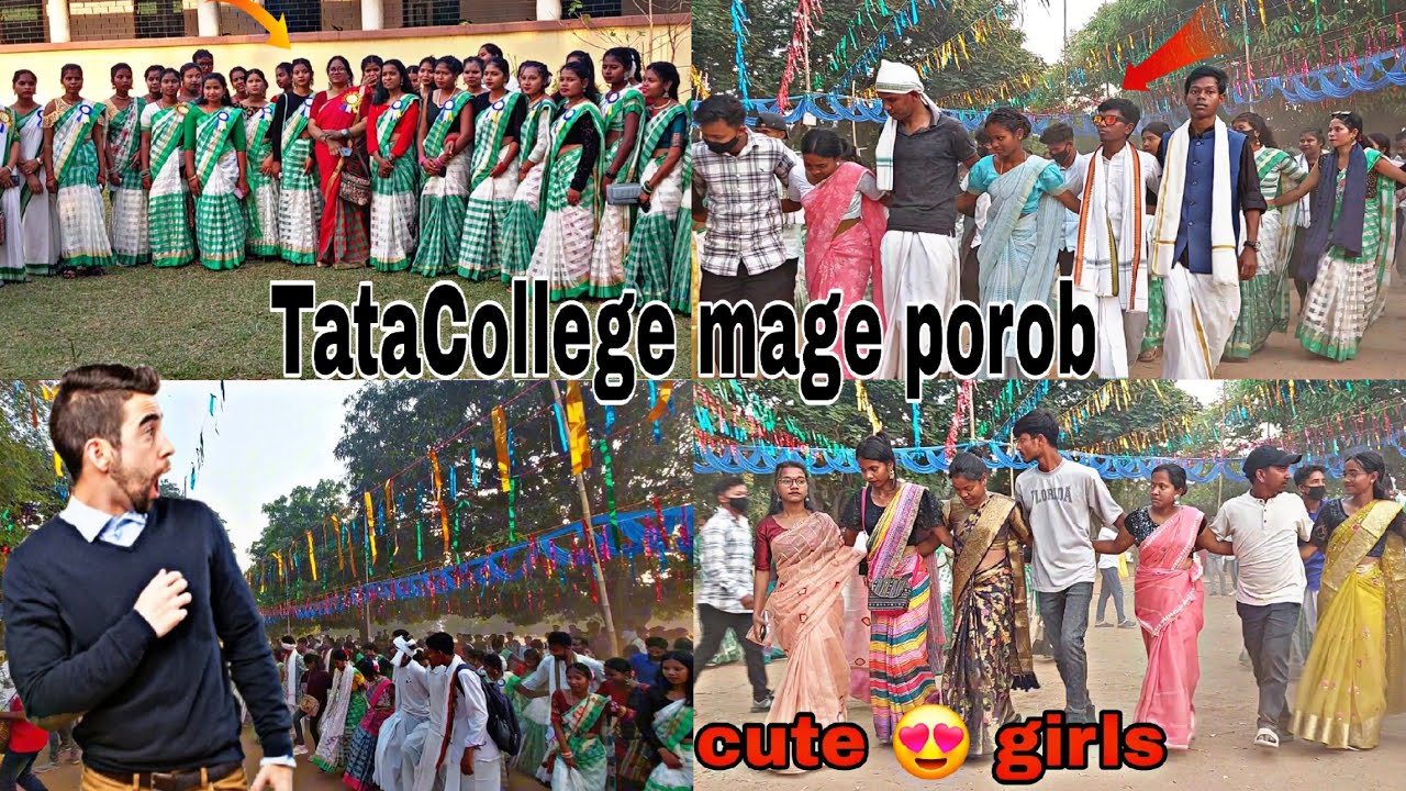 Tata College me mage porob||cute girls 👧 💕 || kolhan disum riya mage porob || @sarnavlogs3143