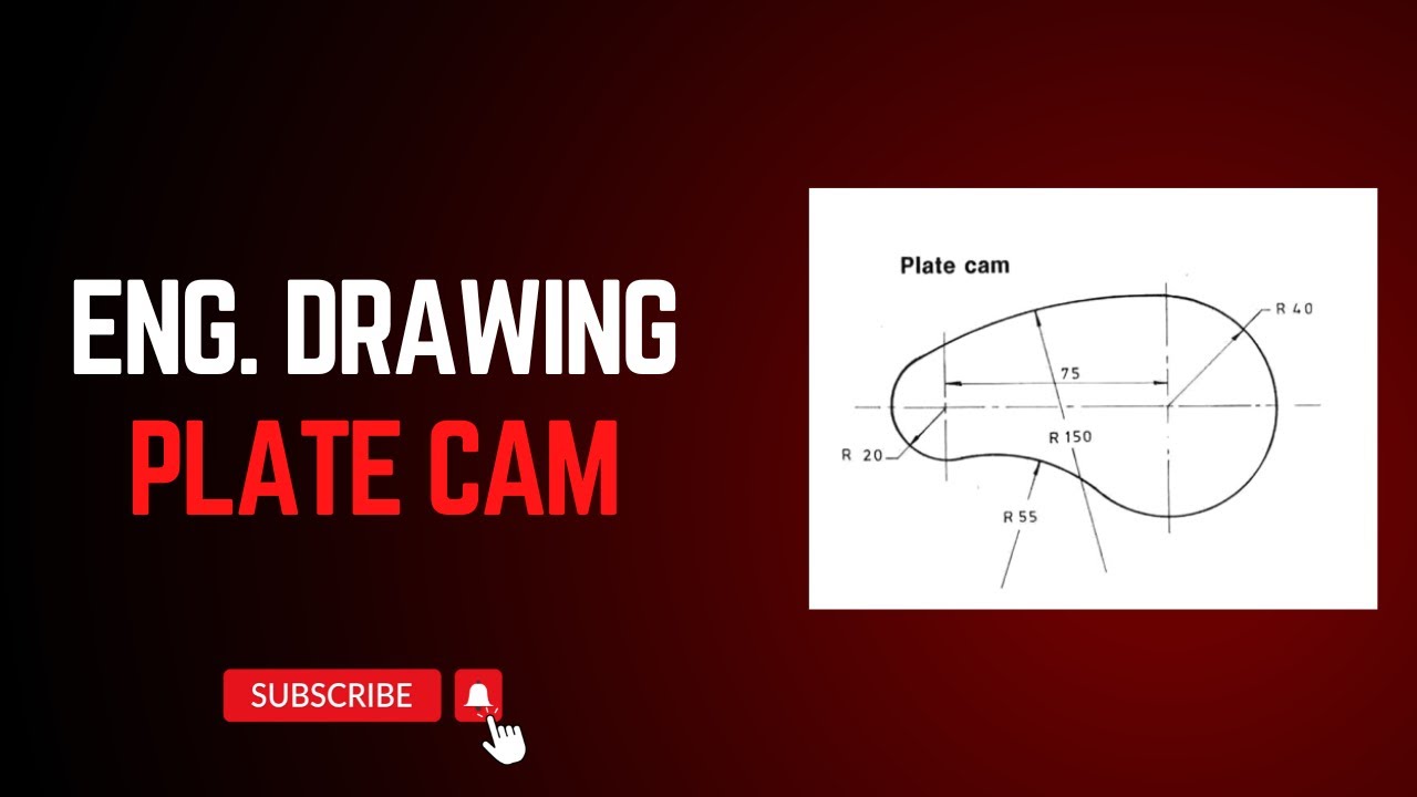 Plate Cam Engineering Drawing | TechTutorials