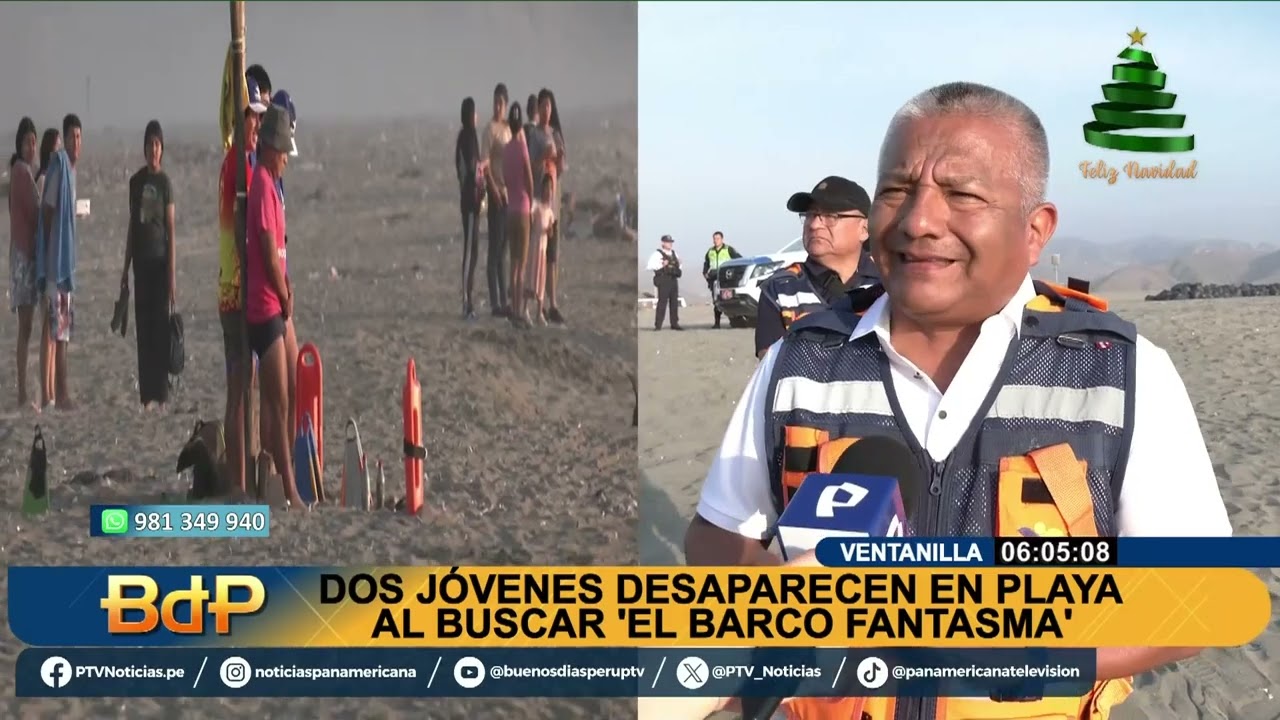 Dos adolescentes desaparecen en playa de Ventanilla tras ingresar al mar cerca del “barco fantasma”