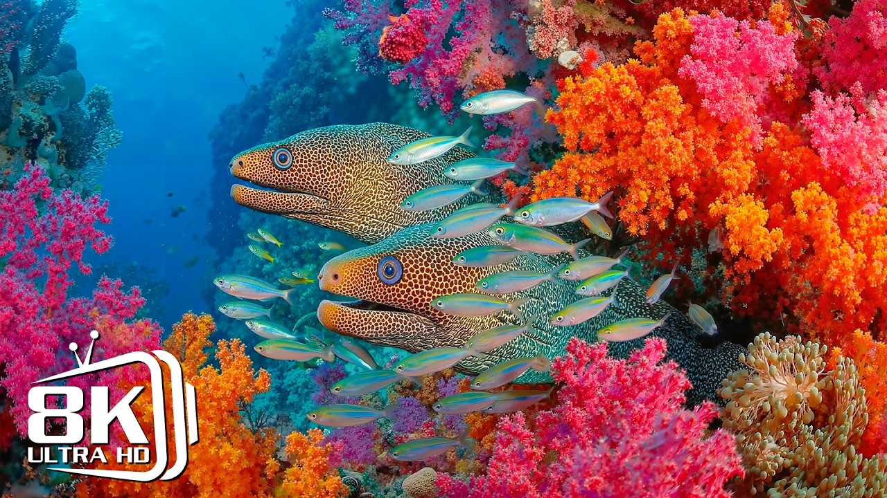 Underwater Wonders 8K ULTRA HD - Beautiful Reef Fish & Calm Ocean Ambience