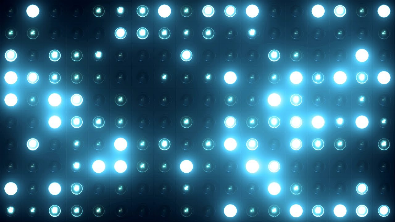 VJ Blue Flashing Lights Spotlight Stage Wall of Lights 4k Ultra HD motion graphic Footage Background