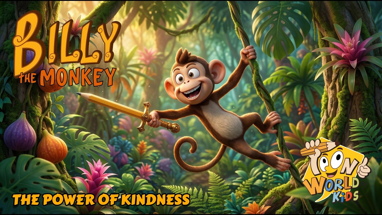 Billy The Monkey Animated Song Video - Toonworld Kids