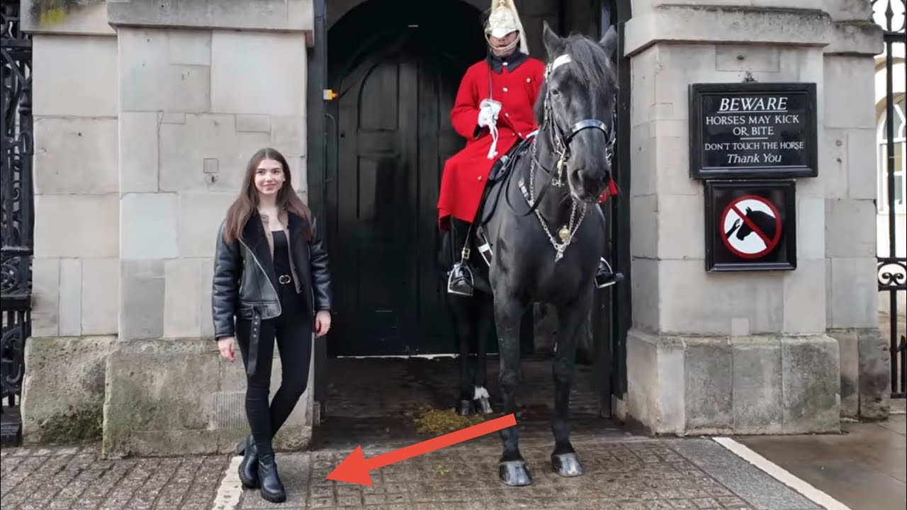 Guard reprimanded- Outside of the white Line please. 