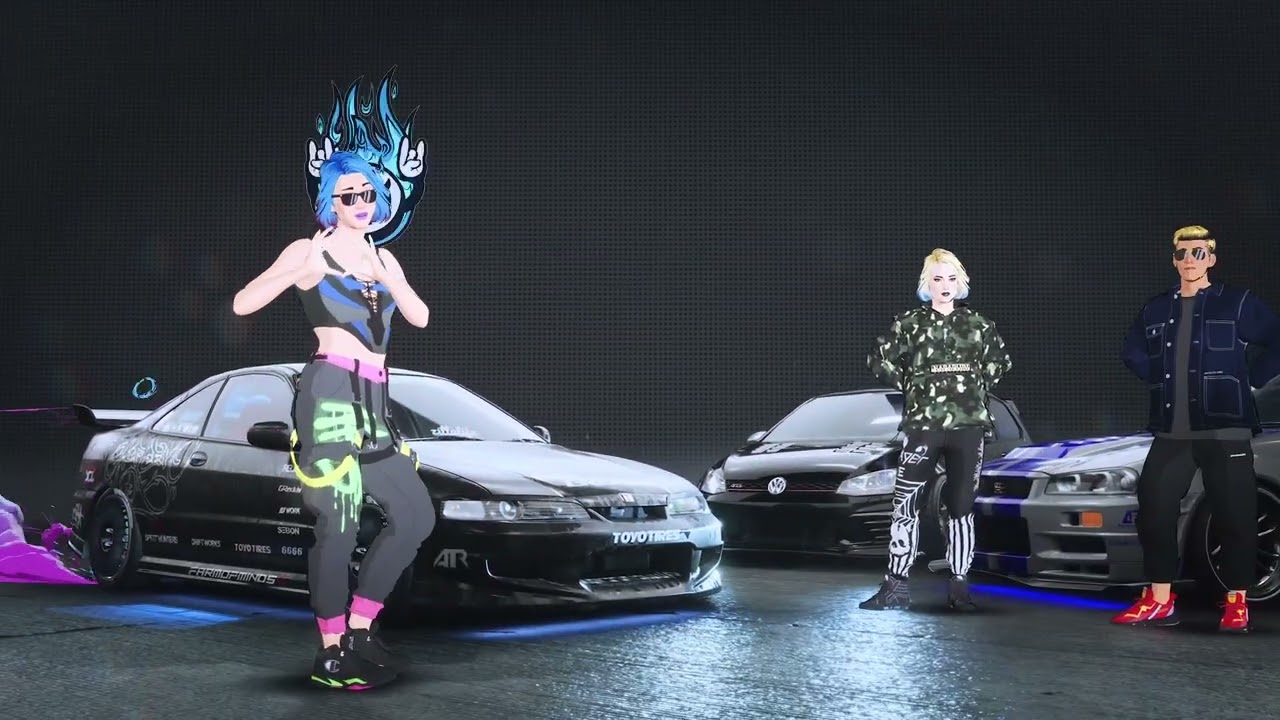 Need for Speed Unbound Online Racing in Class B PvP Lobby (Honda Integra R)