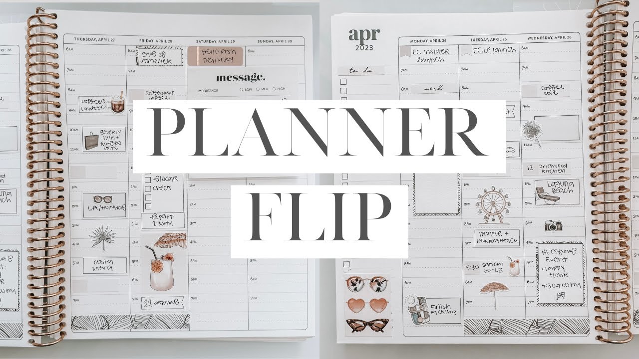 Erin Condren Hourly Planner Flip | End of Month Flip!