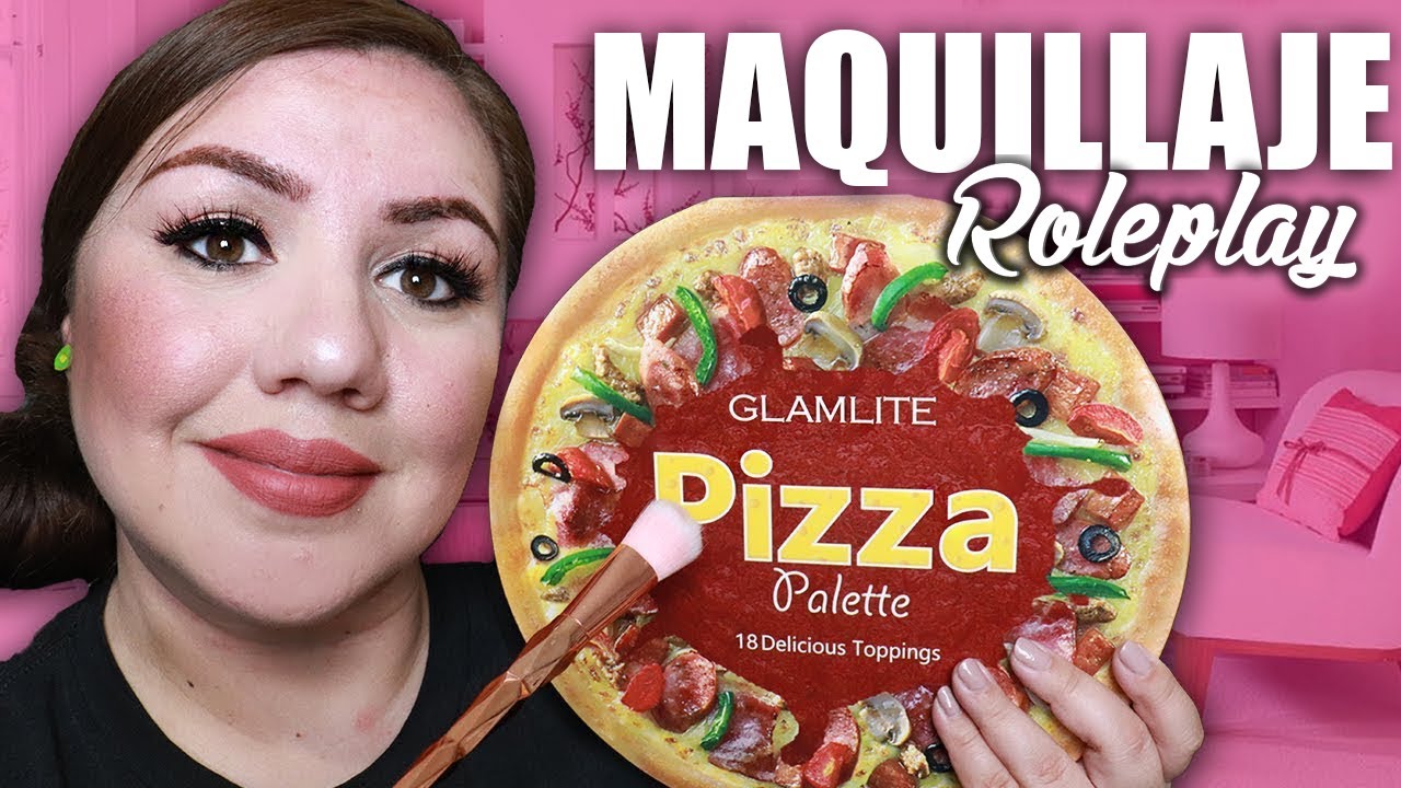 ASMR Español TE MAQUILLO CON UNA PIZZA / Murmullo Latino