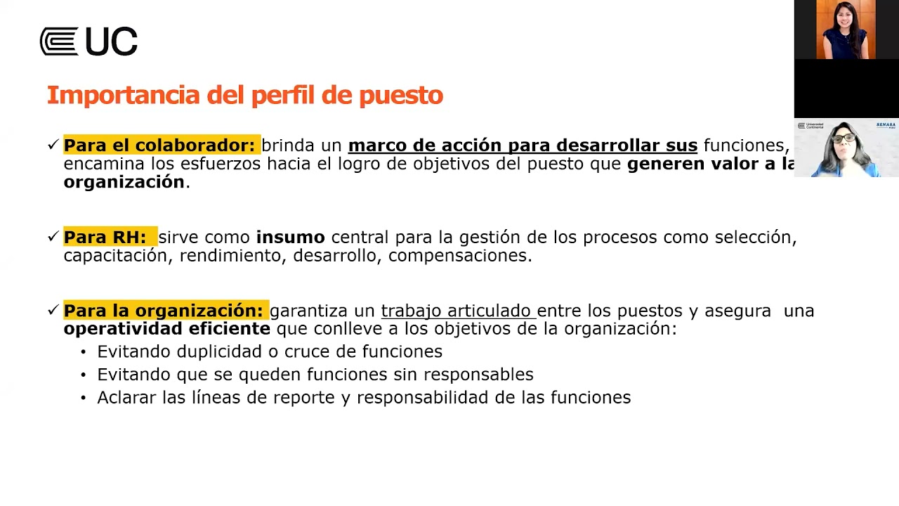 Conferencia I Diseño de perfiles de puesto según SERVIR